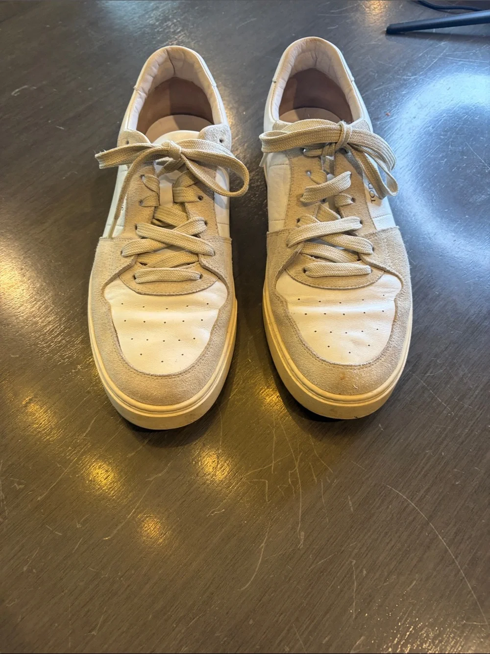 Tod's | US 11 | White and Cream Suede Leather Sneakers